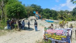 Polres Donggala Tertibkan PETI di Tanantovea, Pasang Spanduk Ancaman Pidana