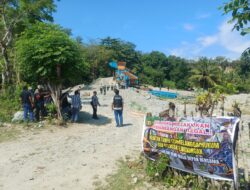 Polres Donggala Tertibkan PETI di Tanantovea, Pasang Spanduk Ancaman Pidana